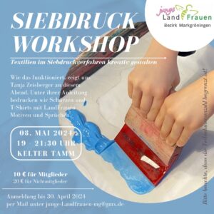 Junge Landfrauen – Workshop: Siebdruck